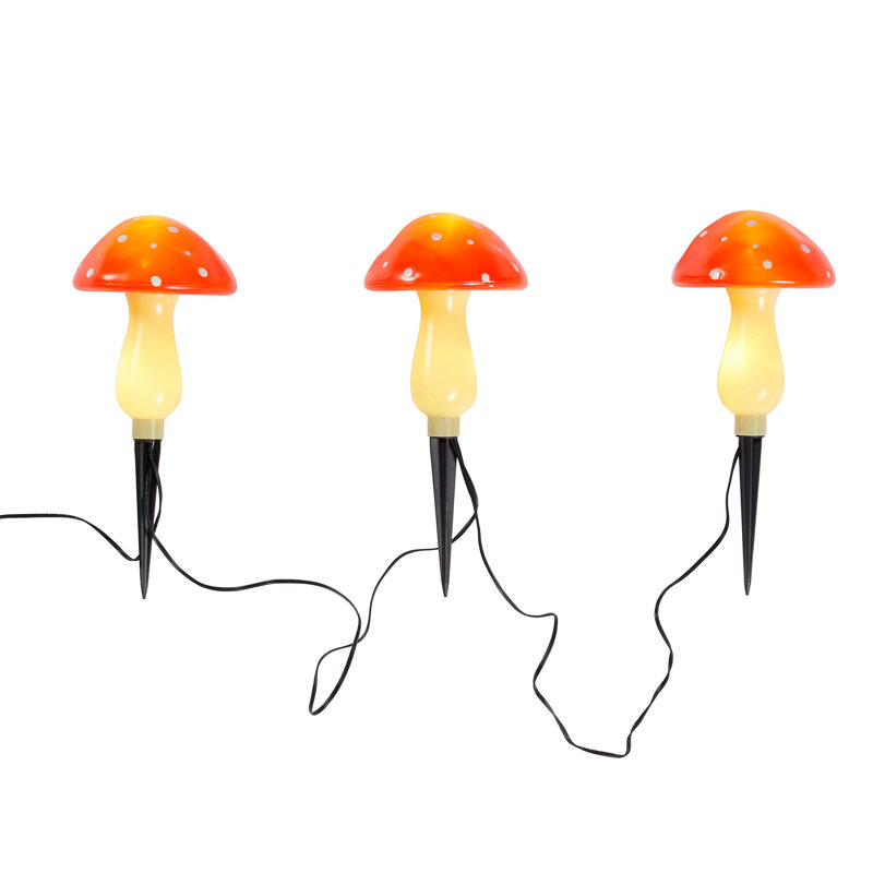 solar toadstool lights